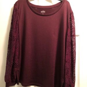 NWOT New York & Co Burgundy Sweater